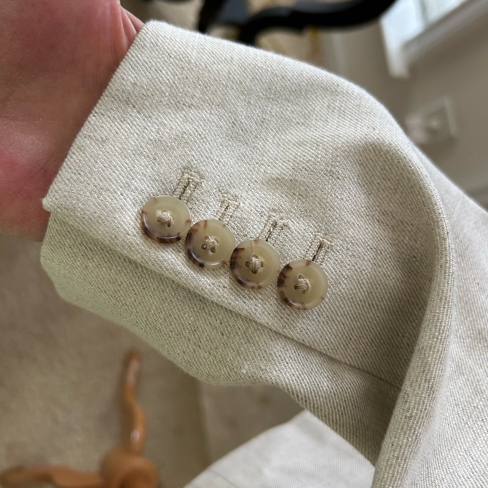 J Crew Alexandra Flax Ivory Linen Blazer - Picture 10 of 14